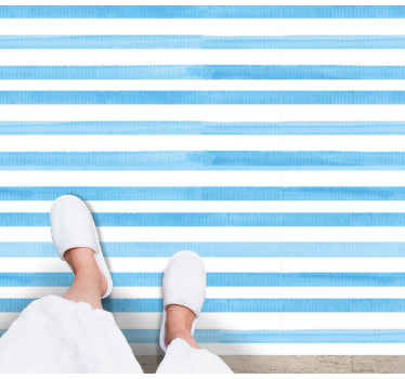 Alfombra vinílica rayas motivo azul - TenVinilo