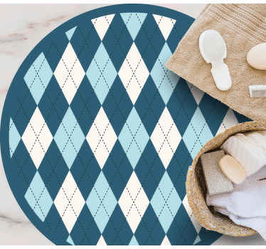 Elmas desen zarafeti geometrik pvc halı - TenStickers