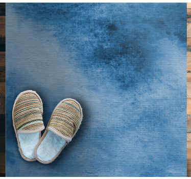 Tapis vinyle salle de bain style dégradé bleu - TenStickers