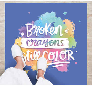 Tapete de vinil estilo aquarela com mensagem colorida - TenStickers