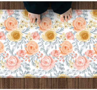 Vinyl Teppich Eingang blütenemblem - TenStickers