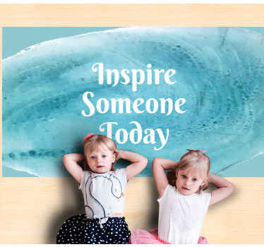 Alfombra vinílica frase inspirar a alguien hoy - TenVinilo