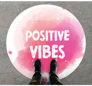 Alfombra vinílica frase energía edificante - TenVinilo