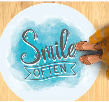 Pogosto se nasmehnite vinilne preproge z napisom - TenStickers