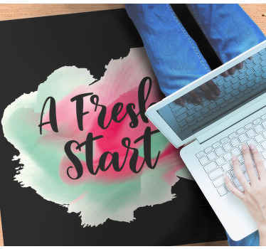 Fresh start colored watercolor stain vinyl rug - TenStickers