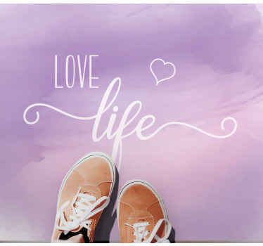 Alfombra vinílica con frase apreciar la existencia - TenVinilo