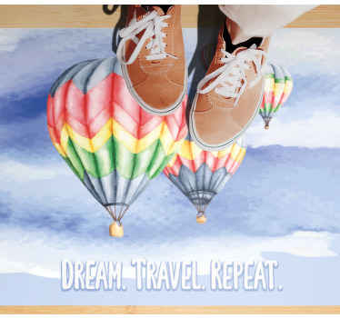 Wish journey recur minimalistic rug - TenStickers