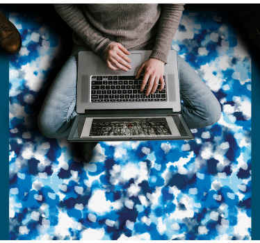 rôzne vinylové koberce pre deti modrý oblačný vzor - Tenstickers