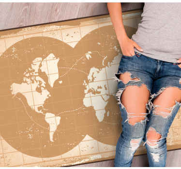 Vinyl teppich weltkarte für jeden raum - TenStickers