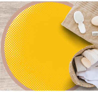 Vinyl Teppich gelb sonniges kreisförmiges muster - TenStickers