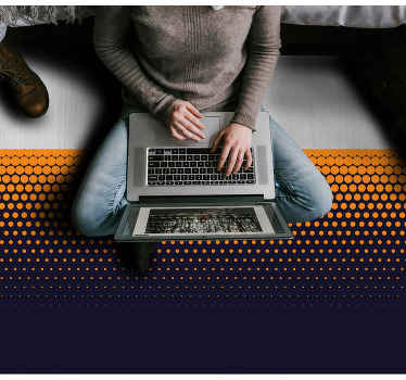 Gradient dots pattern teen vinyl carpet - TenStickers