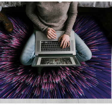 Dynamisk burst-effekt tekstur vinyl tæppe - TenStickers