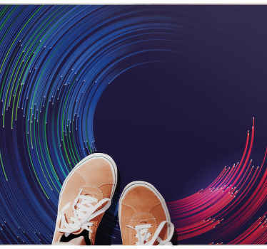 Alfombra vinílica moderna ondas de color arremolinadas - TenVinilo