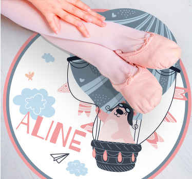 Hőlégballon Vinil szőnyeg nevekkel - TenStickers