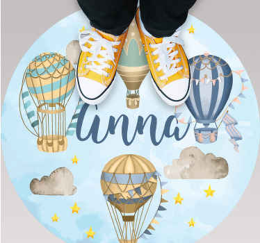 Baloane albastre cu stele mat personalizat - TenStickers