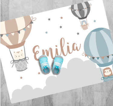 Léggömbök Vinil szőnyeg nevekkel - TenStickers