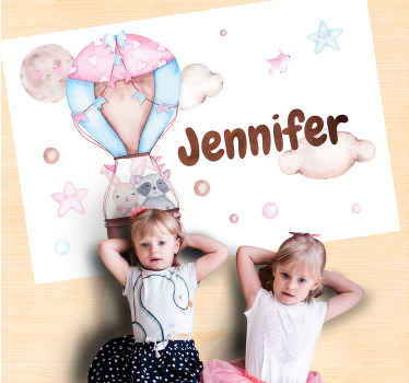 Hőlégballonozás Vinil szőnyeg nevekkel - TenStickers