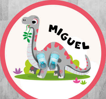 rôzne vinylové koberce pre deti sivý dinosaurus - Tenstickers
