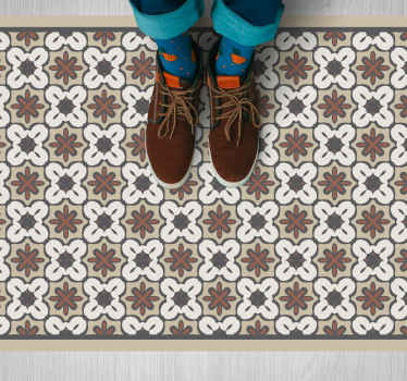 Dywan winylowy imitacja płytek Hydrauliczny brązowy styl gracia - TenStickers