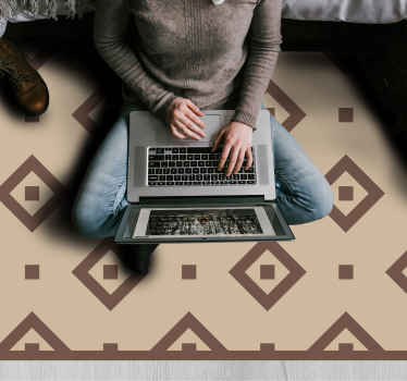 μπεζ τετράγωνα και ορθογώνια πλακάκια χαλί - TenStickers