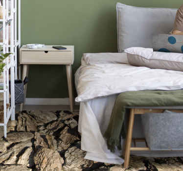 Luonnollinen kuoren muotoilu puu vinyylimatto - Tenstickers