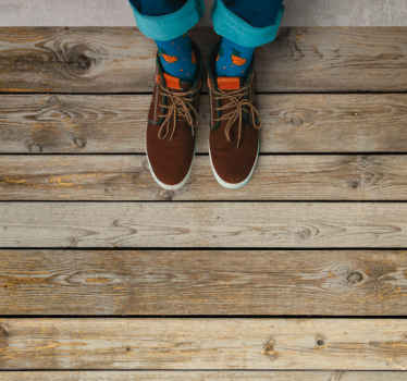 Tapete vinílico madeira superfície rústica - TenStickers