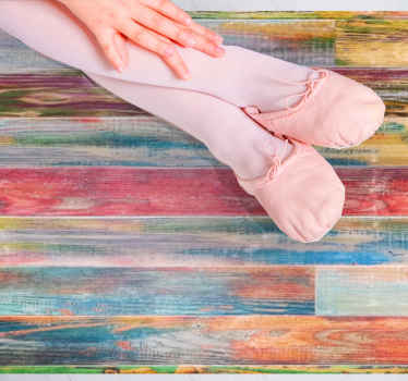 Värikäs haalistunut vaikutus puu vinyylimatto - Tenstickers