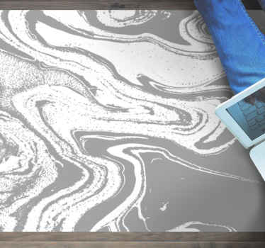 Tapis vinyle marbre élégant tourbillon gris - TenStickers