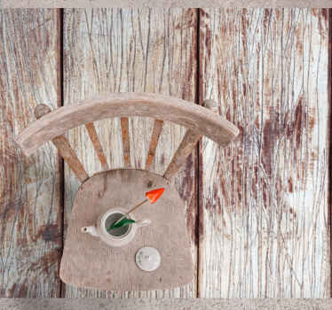 Tapete vinílico madeira textura marrom envelhecida - TenStickers