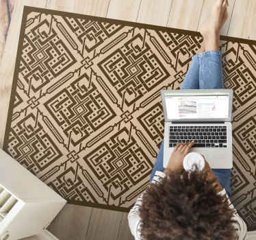 Elegant geometrisk element vinyl tæppe til stuen - TenStickers