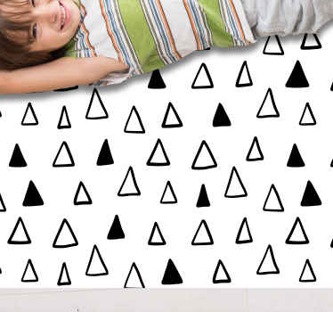 Small nordic triangles minimal vinyl rug - TenStickers
