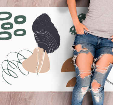 Abstract Shapes Layout minimalistic rug - TenStickers