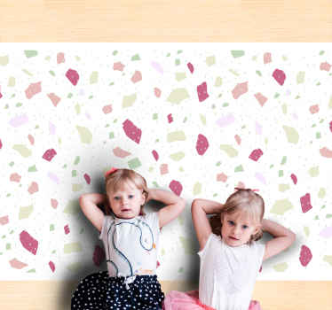 Dynamic Colorful Shapes vinyl rug - TenStickers