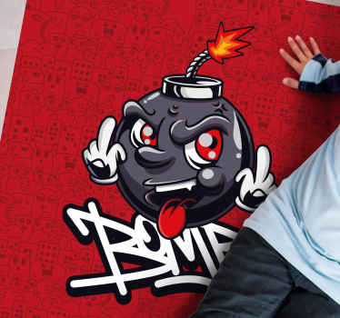 Moderne vinyl vloerkleed Swag baby bom graffiti cartoon - TenStickers