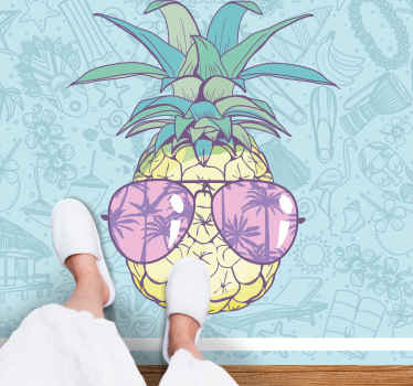 Hűvös ananász árnyalatok vinil szőnyeg konyha - TenStickers