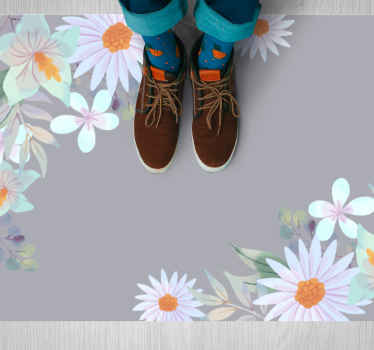 Tapis vinyle plantes conception de bordure naturelle - TenStickers