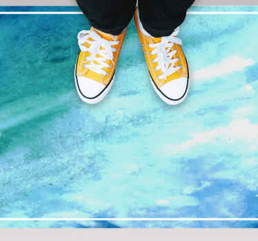 Tapete de textura de nebulosa aquarela azul brilhante - TenStickers