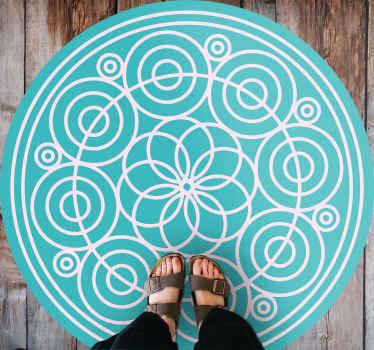 Geometric circles design mandala vinyl rug - TenStickers