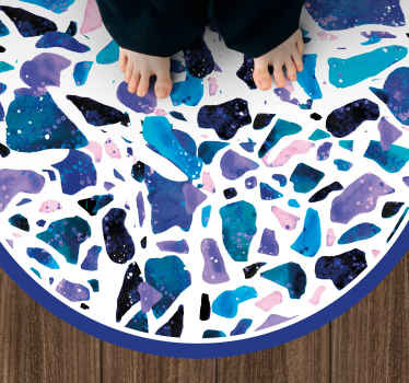 Tapete de vinil mármore mosaico de pedra colorida - TenStickers