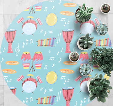 χειροποίητα μουσικά τύμπανα κυκλικό χαλί μοτίβο - TenStickers