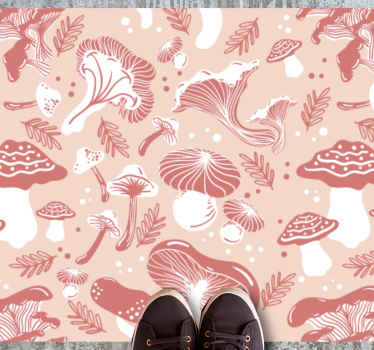 Svampefantasi natur vinyl tæppe - TenStickers