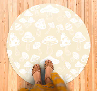 Marmeren vinyl tapijt mushroom idee - TenStickers
