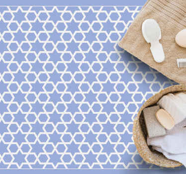 Altıgen yıldızlı motif geometrik pvc halı - TenStickers