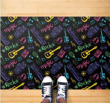 rôzne vinylové koberce pre deti vzor rockovej hudby - Tenstickers