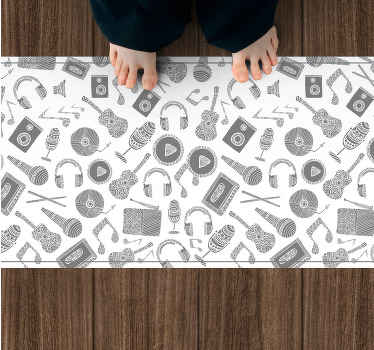 rôzne vinylové koberce pre deti vzor hudobných prvkov - Tenstickers