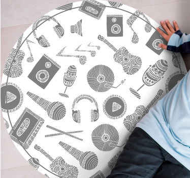 rôzne vinylové koberce pre deti vzory hudobných nástrojov - Tenstickers
