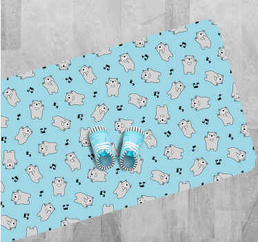 Söta björnfigurer Vinylmatta daghem - Tenstickers