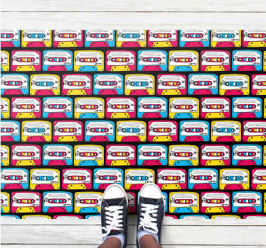 Tapis vinyle rectangulaire Mur de briques comme modèle avec casse - TenStickers