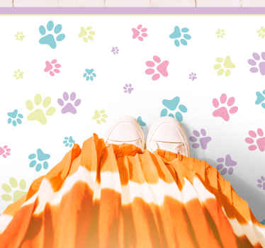 Poteaftryk æstetik vinyltæppe med dyreprint - TenStickers