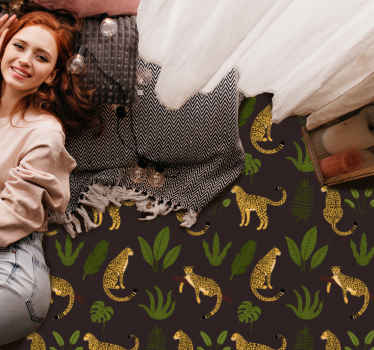 Vinil podovi otisak životinja uzorak leopardovog lišća - TenStickers